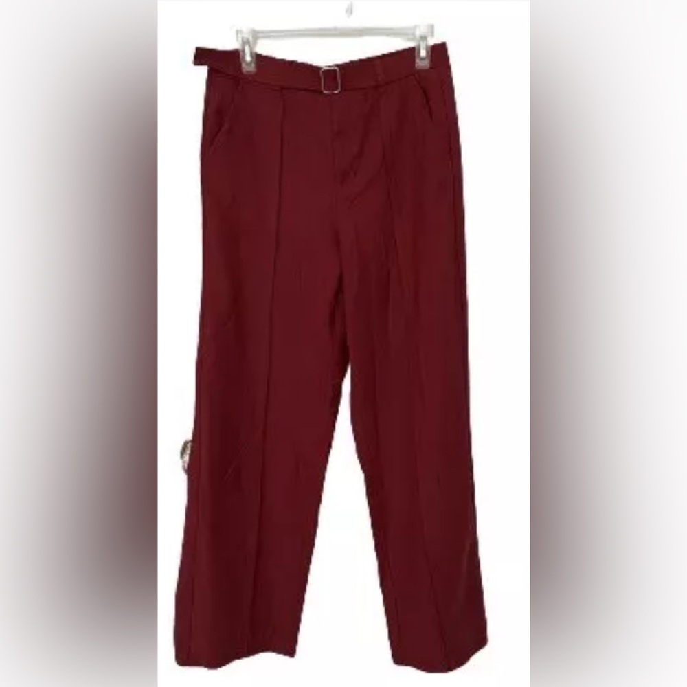 Zara Trafaluc Collection Woman’s Pants with belt,  Burgundy, Sz L